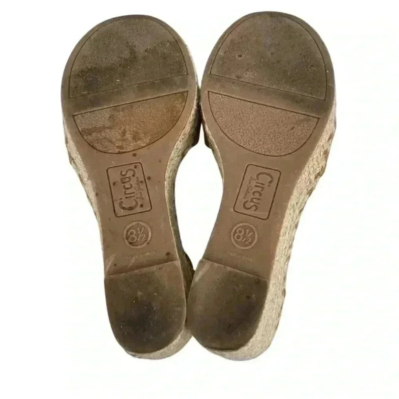 Circus by Sam Edelman Espadrille Sandals Brown Criss-Cross Ankle Size 8.5 - Picture 9 of 14